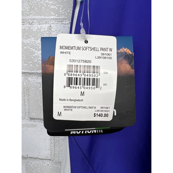 NWT! Salomon M Momentum $140 Softshell Pant Ski Snowboard Leggings White Purple - Picture 3 of 8
